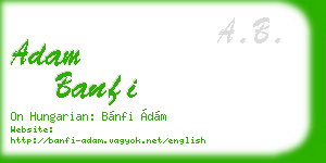 adam banfi business card
