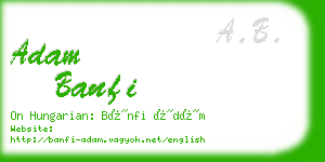 adam banfi business card